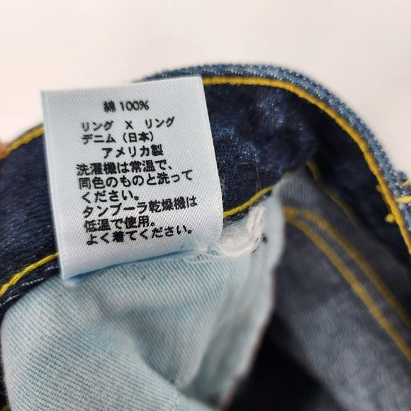 Paper Denim Cloth Jeans 28 Dark Wash Long Tall USA Made 100% Cotton Blue 38744 - Picture 7 of 10